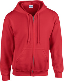 Mikina HB Zip Hooded, červená
