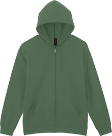 Mikina s kapuc� na zip GISF600, olivov�