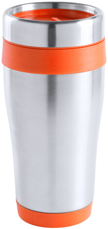 Termo hrnek Caprol, oranžová, stříbrná