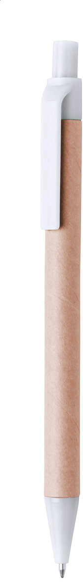 Kuličkové pero Papper, bílá, přírodní