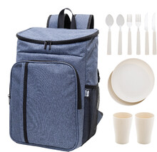 Chladic piknikov batoh z RPET Duonic, tmav modr