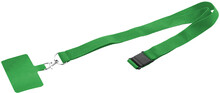 RPET lanyard na mobil Revent Call, zelená