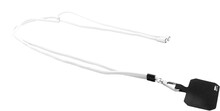 RPET lanyard na mobil Corphon, bílá