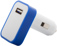 USB nabíječka do auta Waze, modrá, bílá