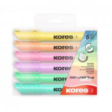 zvrazova KORES, 0,5 - 5 mm, pastelov barvy, sada 6ks