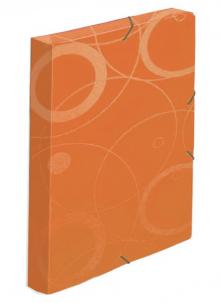 Box na spisy A4 Karton PP Neo Colori, s gumičkou, oranžový