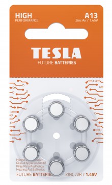 Baterie do naslouchadel TESLA A13, 6 ks