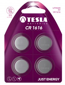 Baterie TESLA CR1616, 4 ks