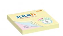 Samolepic bloek Stick'n by Hopax ALTERNATE, 76 x 76 mm, pastel mix, 100 lstk