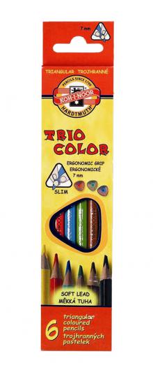 Pastelky Triocolor trojhranné 6ks
