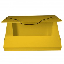 Box na spisy A4 HIT OFFICE A4, prepn, s gumikou, lut