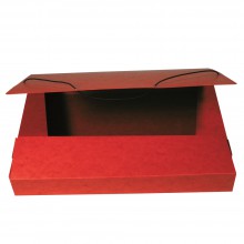 Box na spisy A4 HIT OFFICE A4, prepn, s gumikou, erven