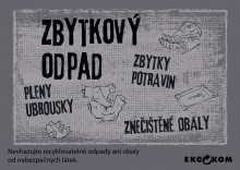 Samolepka na tříděný odpad - zbytkový odpad