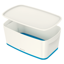Úložný box s víkem Leitz MyBox, velikost S bílý/modrý