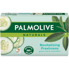 Toaletní mýdlo Palmolive Naturals, zelený čaj a okurka, zelené, 90 g