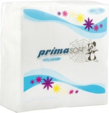 UBROUSKY PRIMA SOFT, 33x33cm, 1 vrst., bílé, 100ks, celulóza
