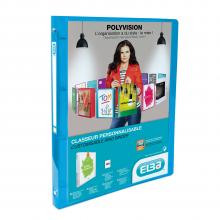 Poada ELBA A4, 2 cm, 4 krouky, transparentn modr