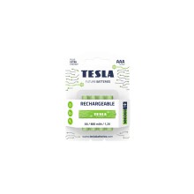 Nabíjecí baterie TESLA AAA RECHARGEABLE+, světle zelená, 4 ks