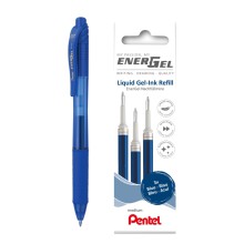 Gelové pero Pentel ENERGEL BL107,  0,7mm, modré k 3 ks náplňi LR7-3C, modrá, zdarma