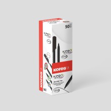 Kuličkové pero K0 Pen Kores, 1 mm, černá, 50 ks