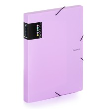 Box na spisy A4 Karton PP Pastelini, s gumikou, fialov