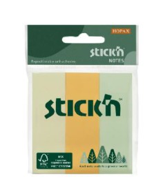 Samolepic paprov zloky Stick'n by Hopax FSC, 76 x 25 mm, pastel mix, 3 x 50 lstk