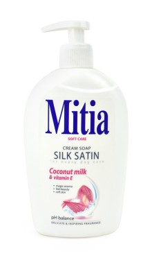 Tekuté mýdlo Mitia Silk Satin, s dávkovačem, 500 ml