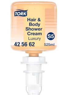 Sprchový gel na vlasy a tělo Tork 425662, mini, vůně Argánová vanilka, 525 ml, systém S5