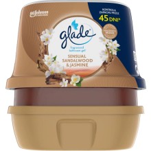 Gelový osvěžovač vzduchu Glade Bathroom, santalové dřevo & jasmín, 180 g