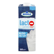 Mléko Meggle bezlaktózové, polotučné, 1 l