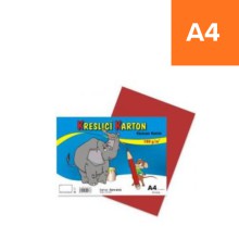 Kreslic� karton Stepa A4, �erven�, 180g/m2, 50 list�