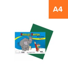 Kreslic� karton Stepa A4, zelen�, 180g/m2, 50 list�