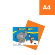 Kreslic� karton Stepa A4, oran�ov�, 180g/m2, 50 list�