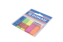 Samolep�c� z�lo�ky f�liov� DONAU, 12 x 45 mm, neon mix, 5 x 25 l�stk�