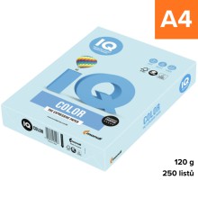 Barevn� pap�r IQ Color Pastel A4 - MB30, st�edn� modr�, 120 g, 250 list�