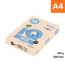 Barevn� pap�r IQ Color Pastel A4 - SA24, lososov�, 160g, 250 list�