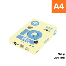 Barevn� pap�r IQ Color Pastel A4 - YE23, sv�tle �lut�, 160g, 250 list�