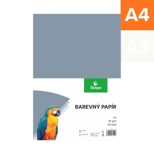 Barevn� pap�r A4, 80g, �ed�, 100 list�