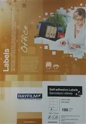 Etikety A4, 105 x 70 mm, matn� b�l�, 100 list� po 8 etiket�ch