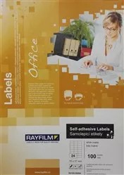 Etikety A4, 70 x 37 mm, matn� b�l�, 100 list� po 24 etiket�ch