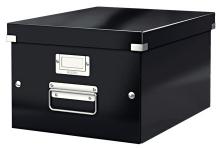 Krabice Esselte Click&Store A4, 28,1 × 36,9 × 20 cm, velikost M, černá