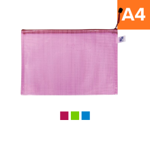 Desky - ob�lka Karton PP A4, s�ovan�, se zipem, r�zn� barvy