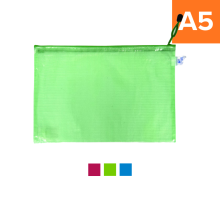 Desky - ob�lka Karton PP A5, s�ovan�, se zipem, r�zn� barvy