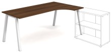 Kancelsk stl<br>UE A 1800  L<br>180 x 120 cm