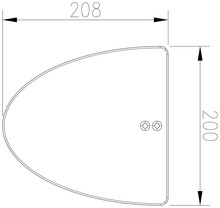 Půleliptická patka kolizní<br>TPA P 3<br>20 x 20,8 cm
